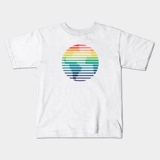 Rainbow Earth Minimalist Kids T-Shirt